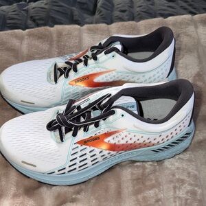 Brooks Adrenaline White, teal and Orange Running Shoes